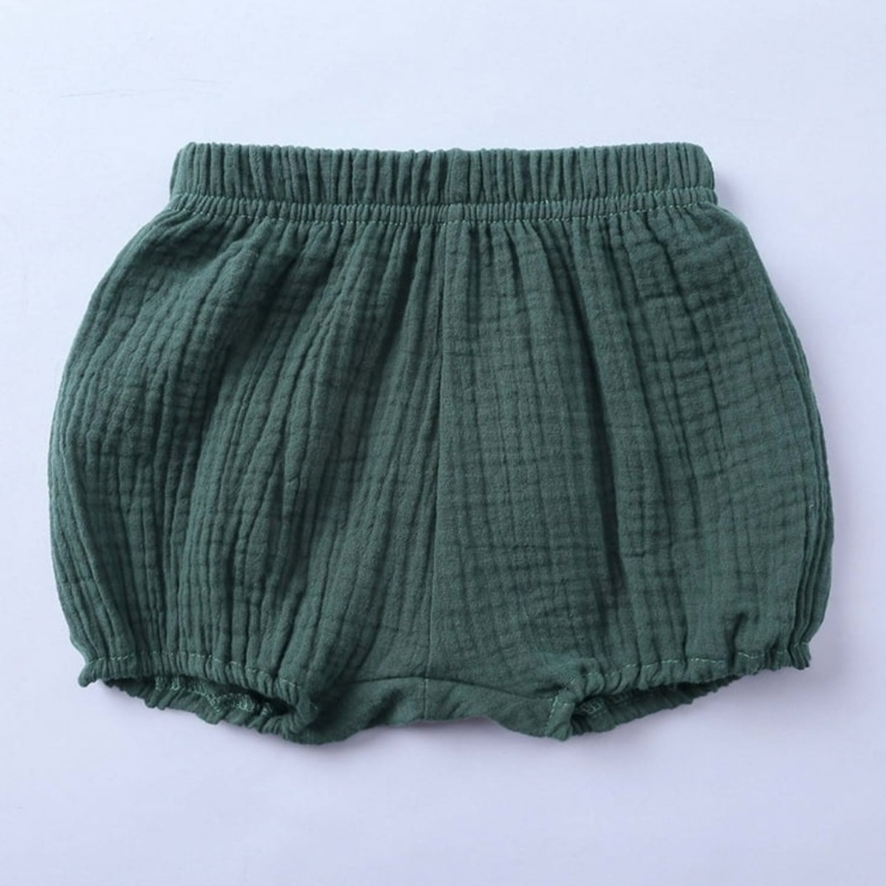 Baby Boy Girl Crinkled Muslin Bloomer Short Cotton Gauze Diaper Cover 18-24M